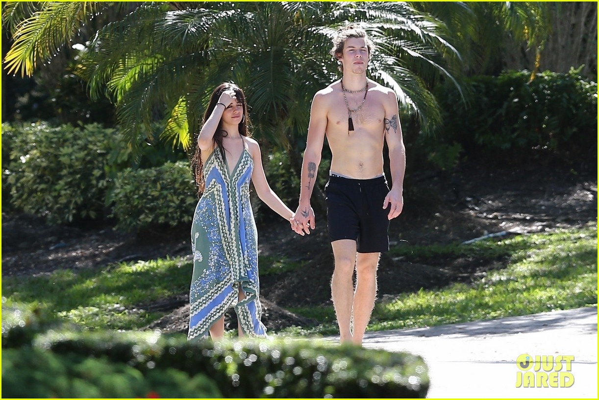 shawn mendes goes shirtless for sunday stroll with camila cabello 13