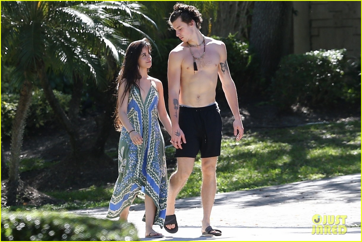 shawn mendes goes shirtless for sunday stroll with camila cabello 23