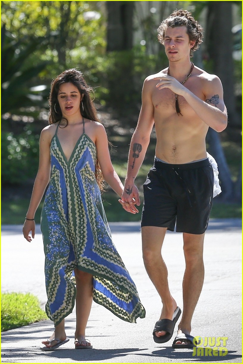 shawn mendes goes shirtless for sunday stroll with camila cabello 25