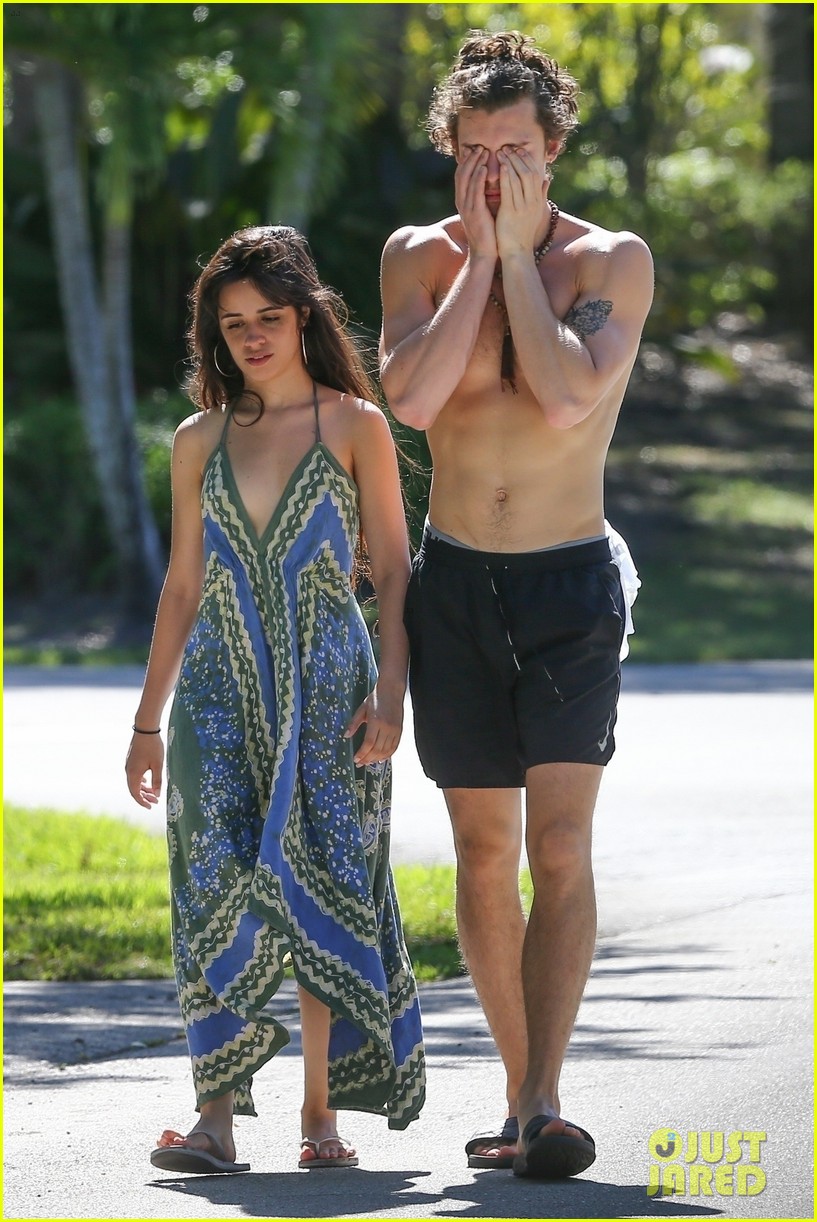 shawn mendes goes shirtless for sunday stroll with camila cabello 29
