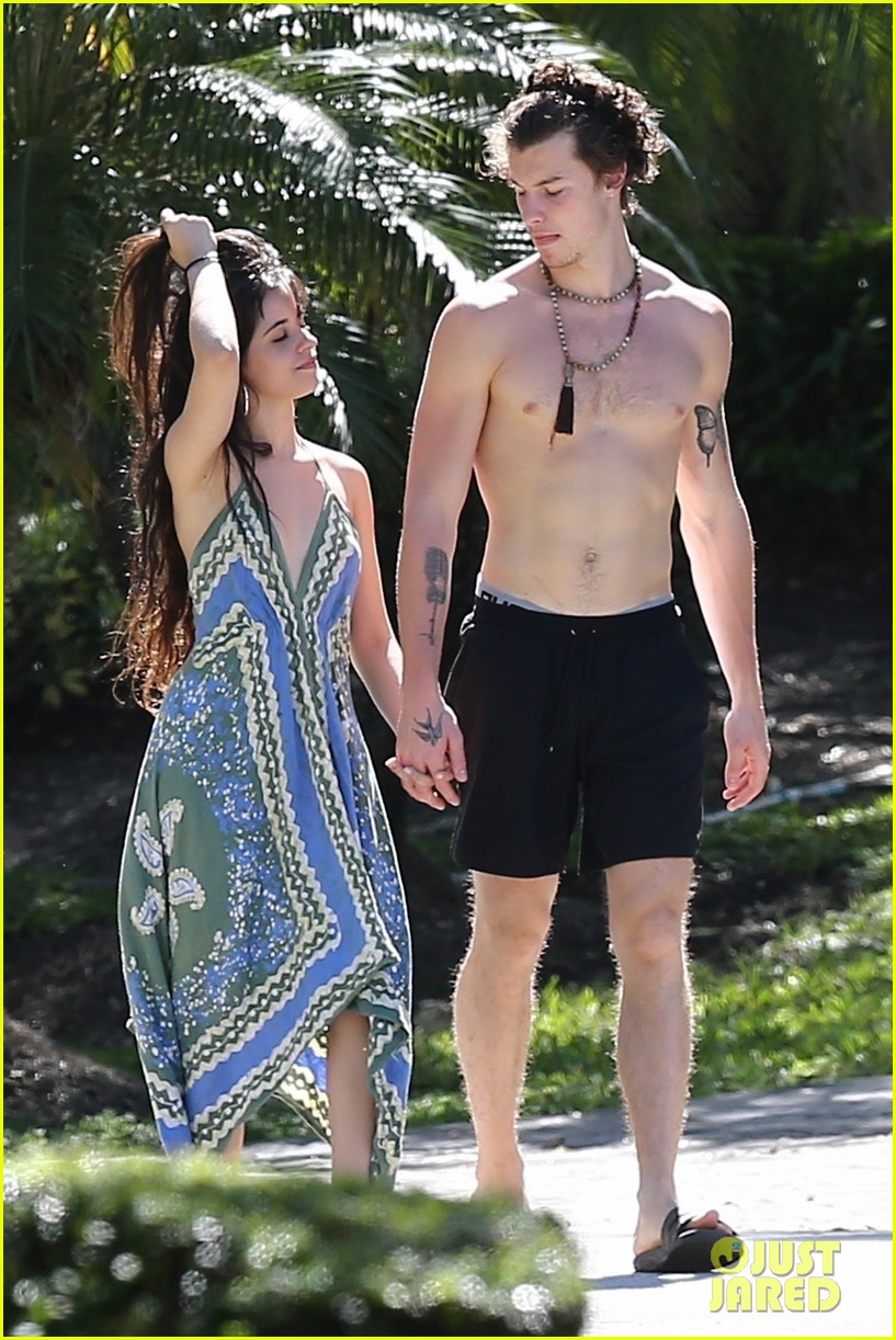 shawn mendes goes shirtless for sunday stroll with camila cabello 38