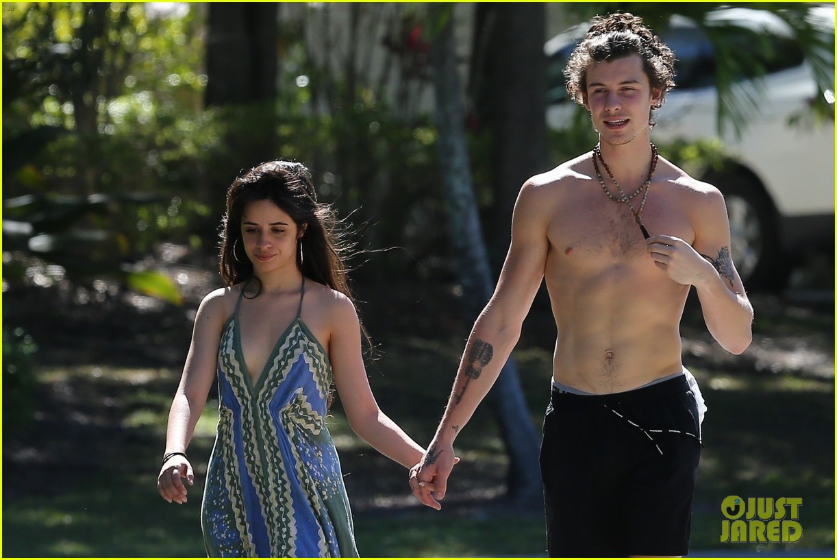shawn mendes goes shirtless for sunday stroll with camila cabello 44