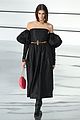 kaia gerber wears strapless dress for chanel fashion show 04