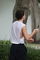 shawn mendes takes a call during his neighborhood stroll 02