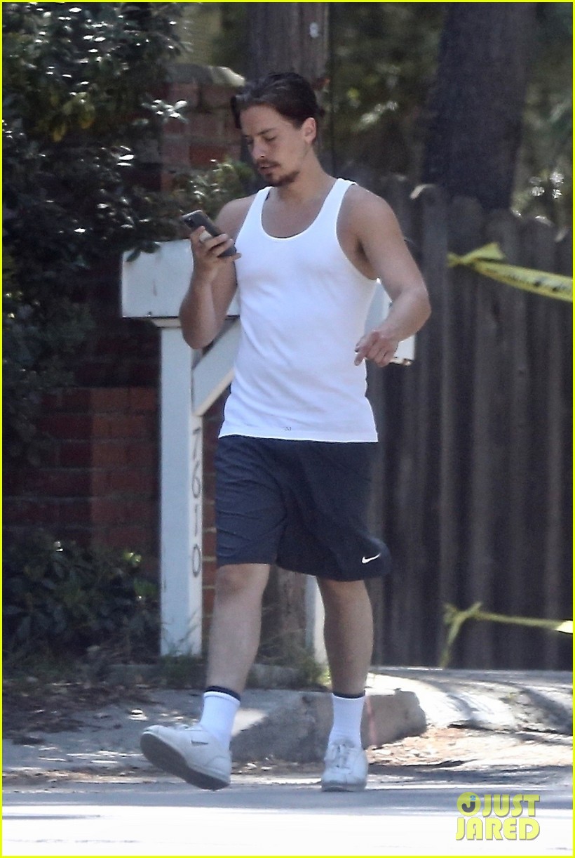 cole sprouse goes for a walk after his workout 01