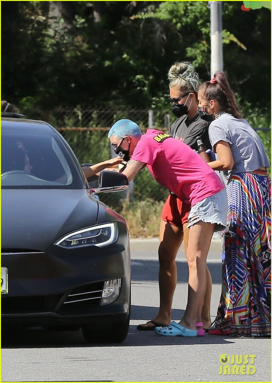 ruby rose bella thorne attend a drive by birthday party 03