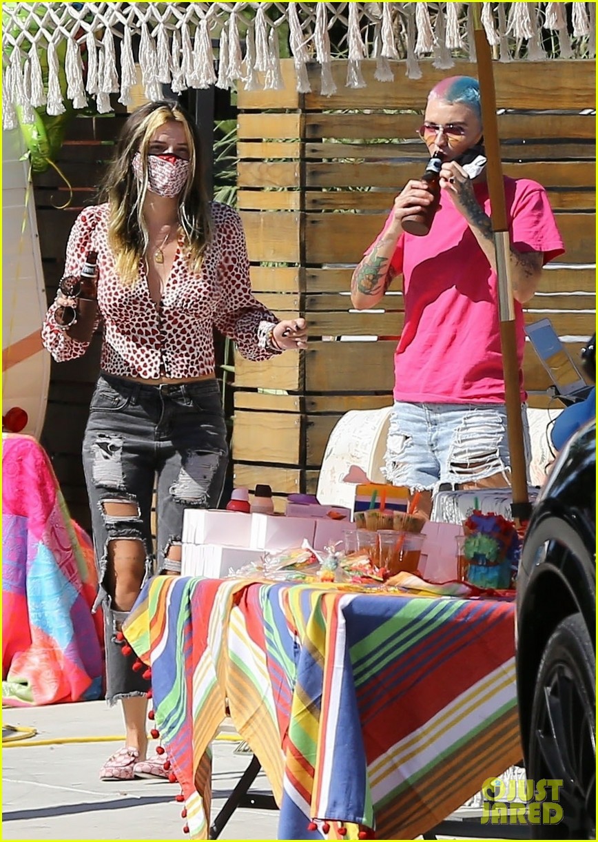 ruby rose bella thorne attend a drive by birthday party 11