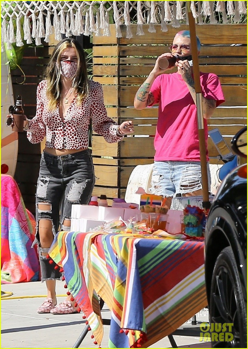 ruby rose bella thorne attend a drive by birthday party 19