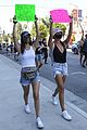 victoria justice sister madison join protests in los angeles 01