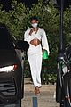 kendall jenner hailey bieber cool girl style at nobu 01