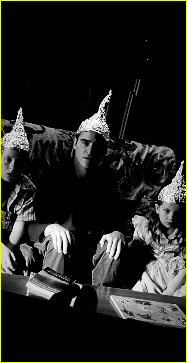 ariana grande dalton gomez try to recreate foil hats from signs movie 03