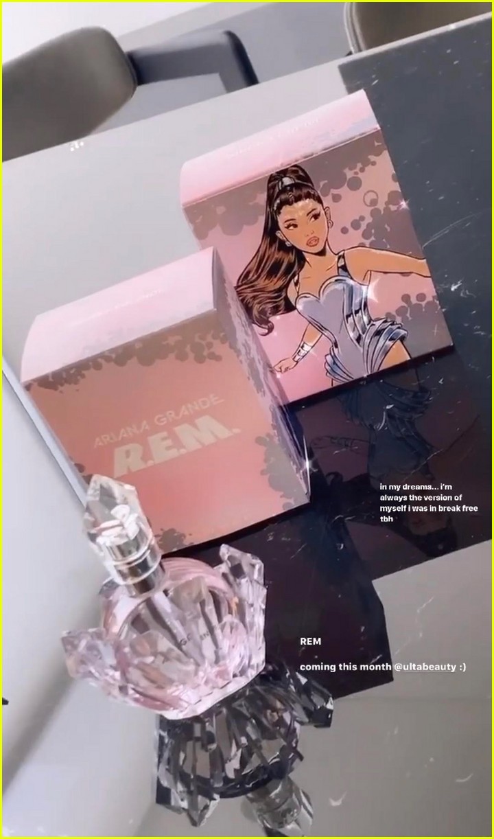 ariana grande reveals new perfume rem 01