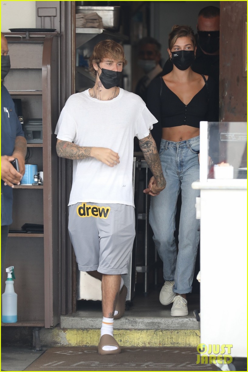 justin bieber new tattoo out for lunch with hailey bieber 07