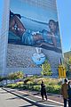 hailey bieber snaps selfie with giant billboard in milan 03