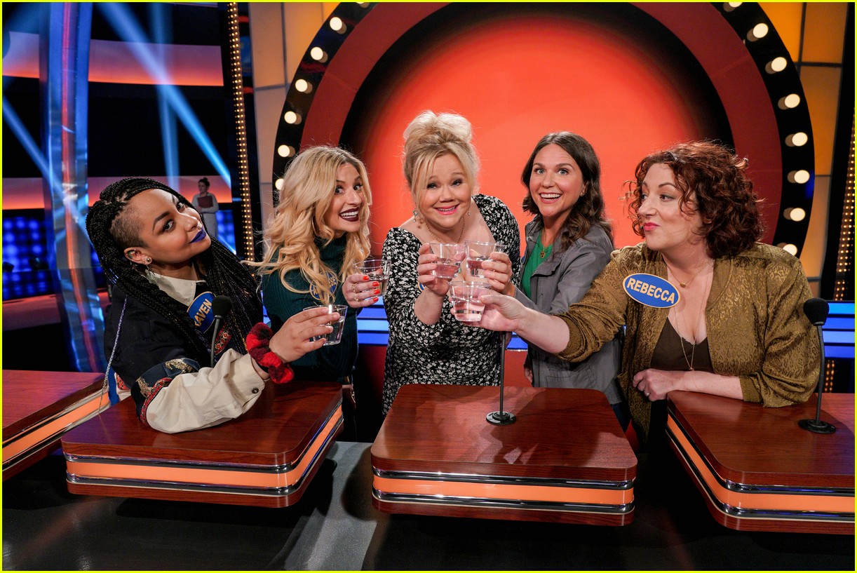 disney channel moms faced off against mixed ish cast on celebrity family feud 22
