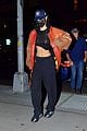 bella hadid shows midriff dinner out nyc  01