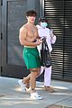 bryce hall leaves the gym shirtless with addison rae 07