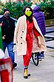 selena gomez neon green face mask only murders set 05