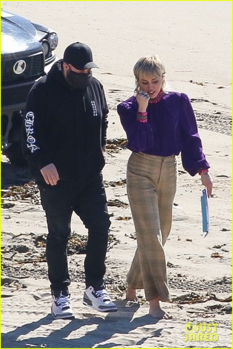 miley cyrus filming new music video at beach 109