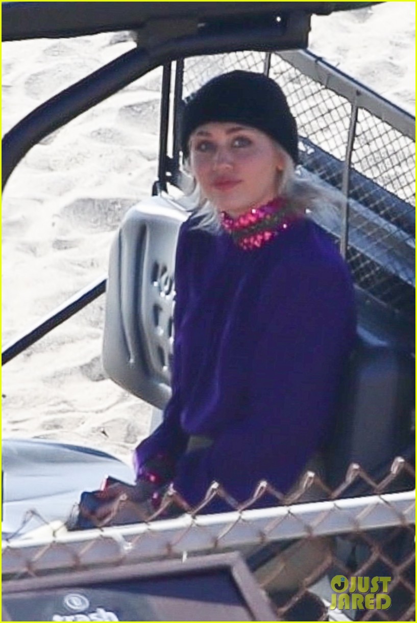 miley cyrus filming new music video at beach 53