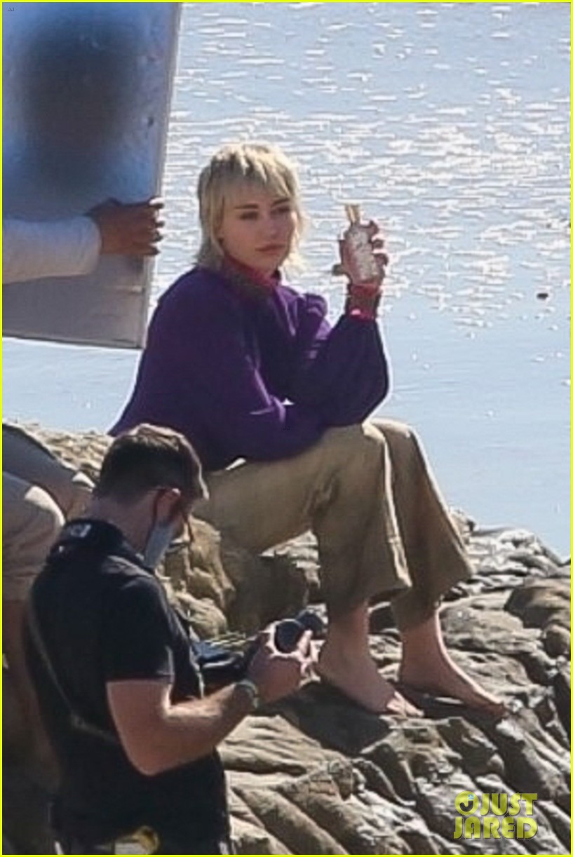 miley cyrus filming new music video at beach 62