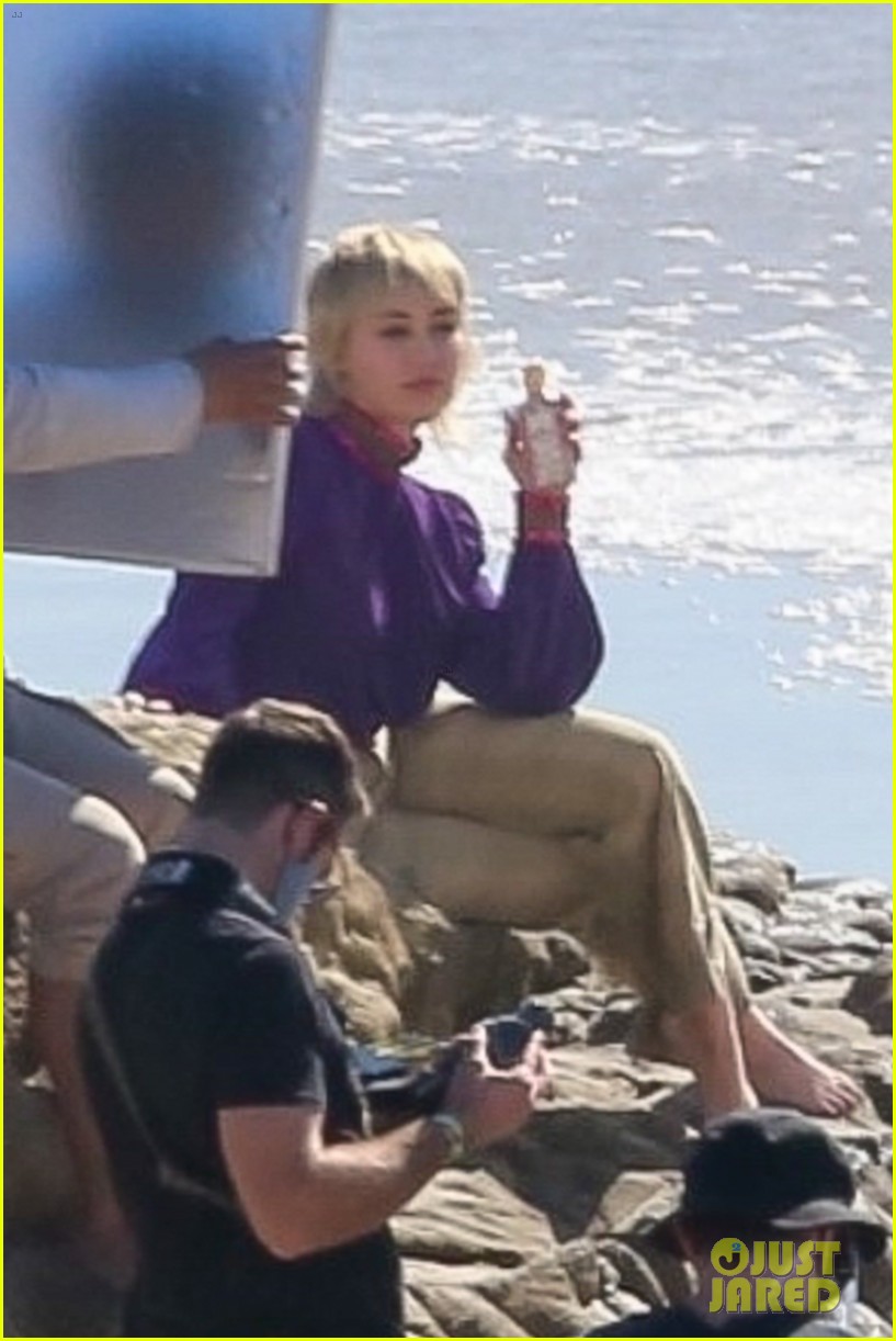miley cyrus filming new music video at beach 68