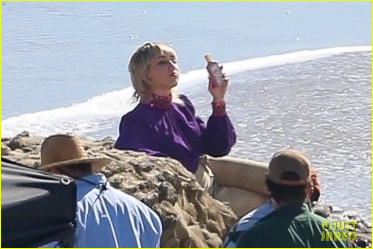 miley cyrus filming new music video at beach 70