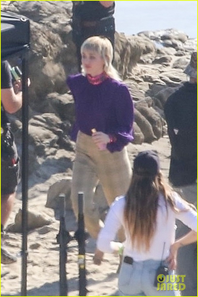 miley cyrus filming new music video at beach 75