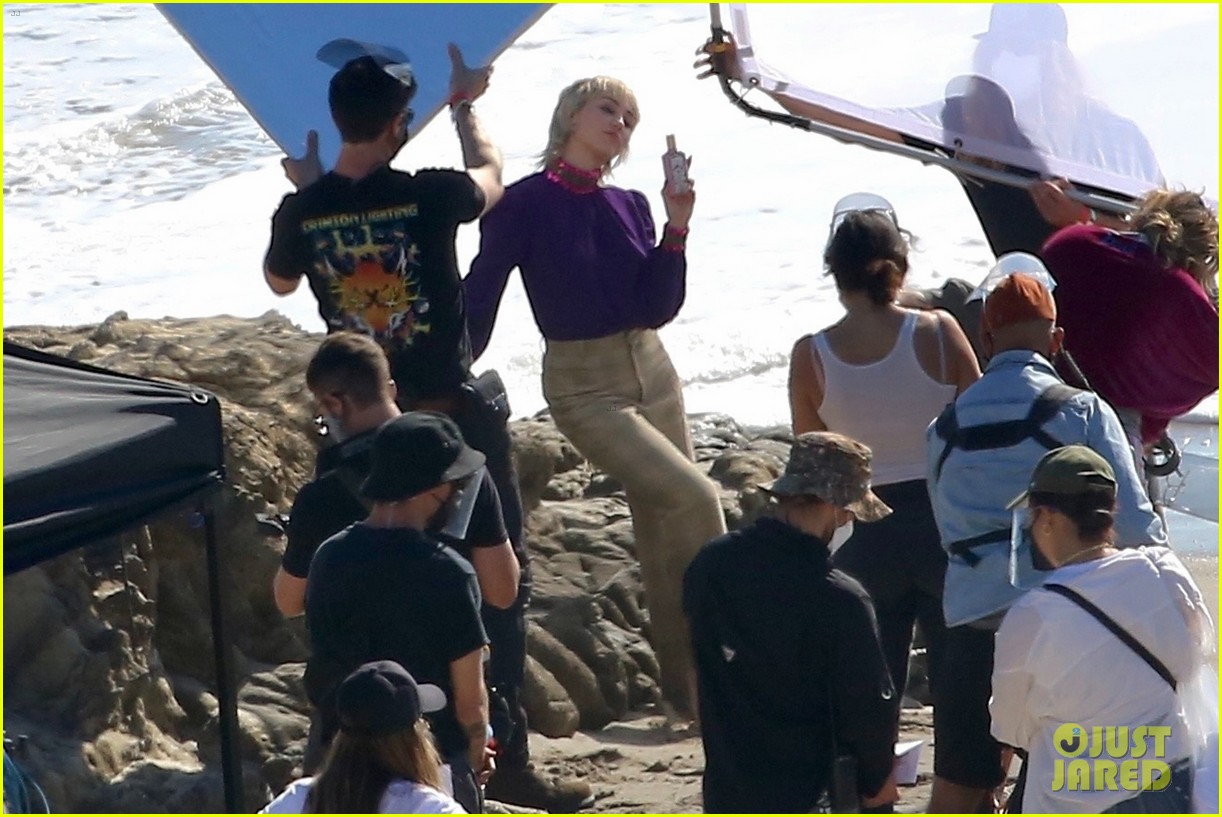 miley cyrus filming new music video at beach 82