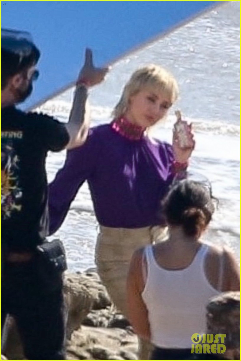 miley cyrus filming new music video at beach 84