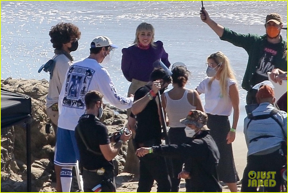 miley cyrus filming new music video at beach 89