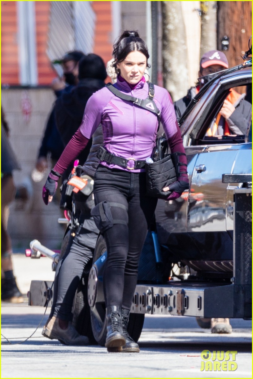 Hailee Steinfeld Continues Filming Hawkeye Series With Co Star Jeremy Renner See The New