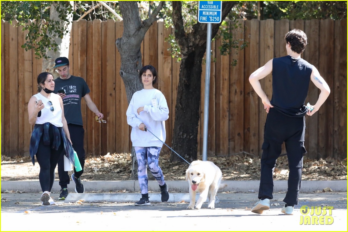 shawn mendes camila cabello hiking with their dog 24