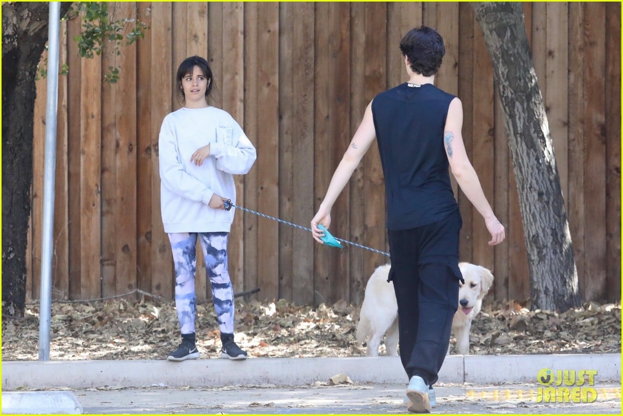 shawn mendes camila cabello hiking with their dog 27