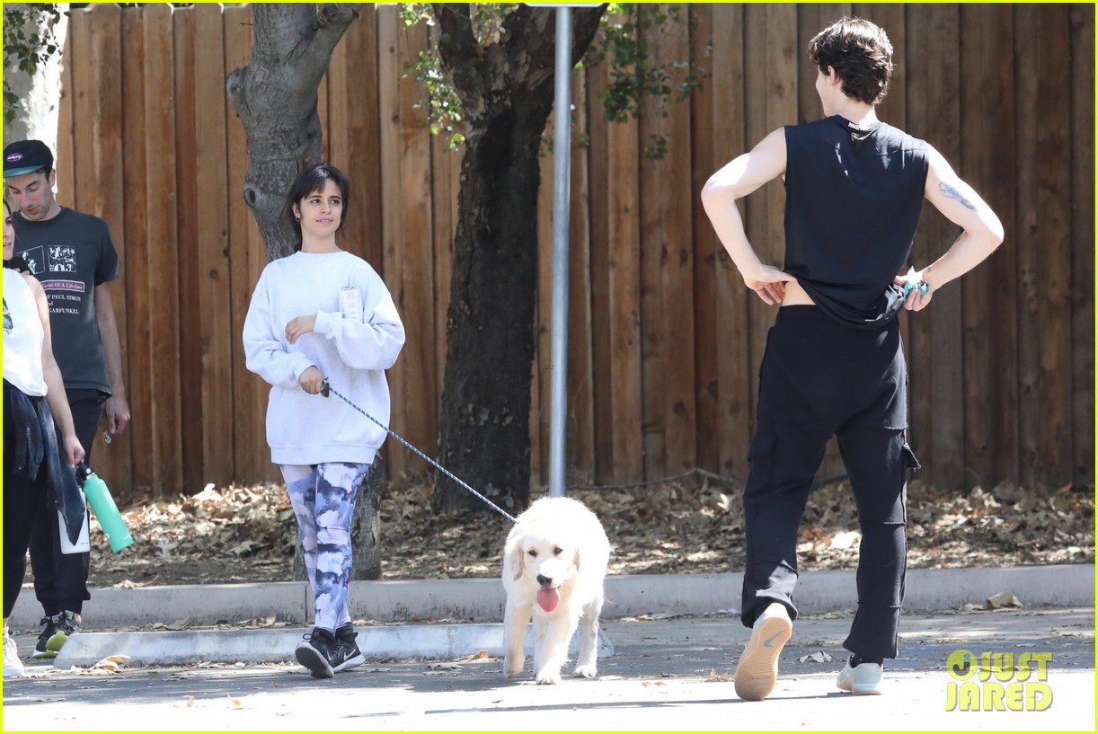 shawn mendes camila cabello hiking with their dog 31