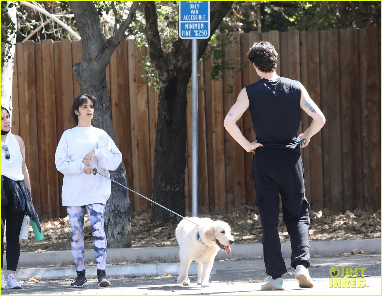 shawn mendes camila cabello hiking with their dog 33
