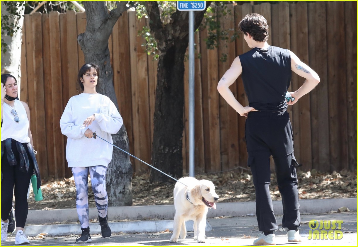 shawn mendes camila cabello hiking with their dog 35
