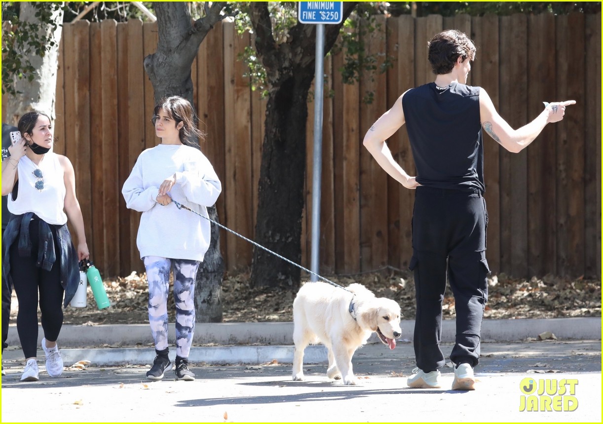 shawn mendes camila cabello hiking with their dog 37