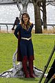 melissa benoist supergirl tied up on set 13