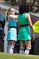 dove cameron chloe bennett yana perault get into character on first day of powerpuff 13