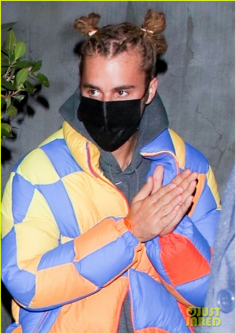 justin bieber wears hair in top knots for night out 05