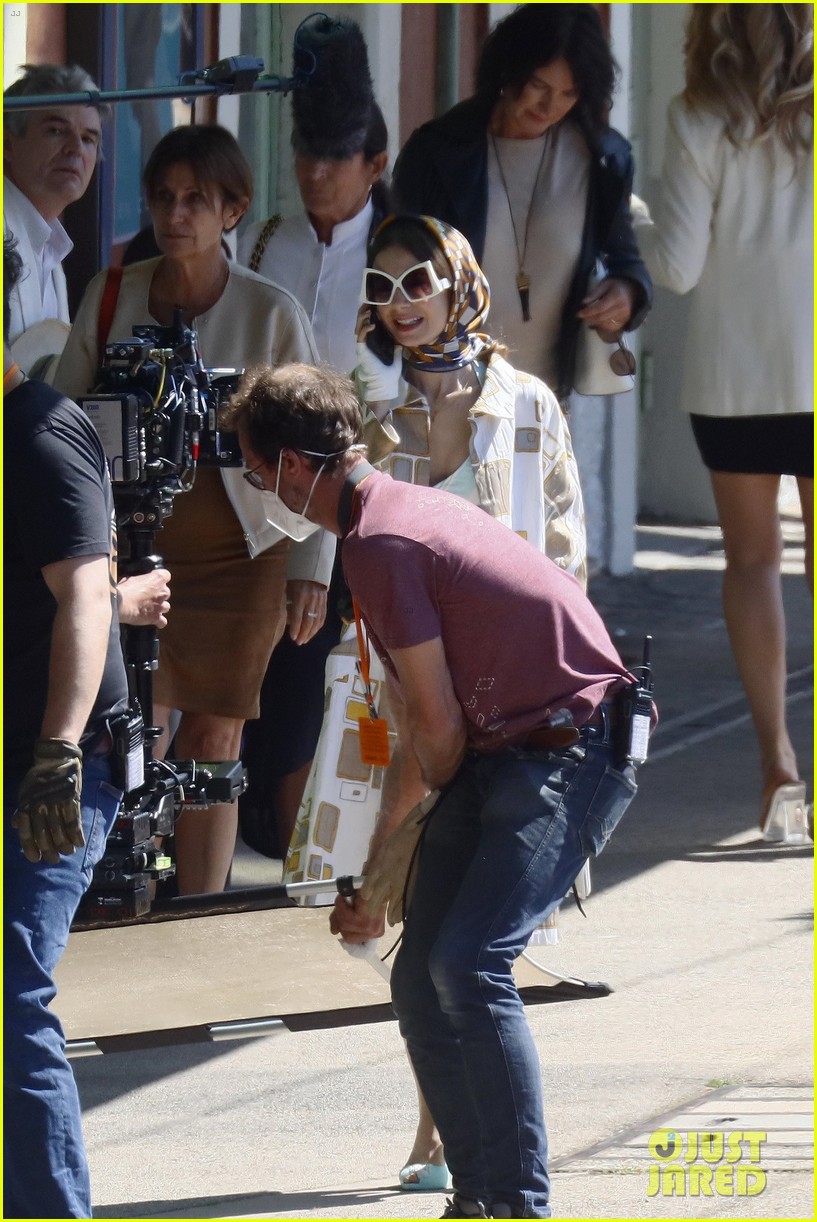 lily collins shooting emily in paris season two 15