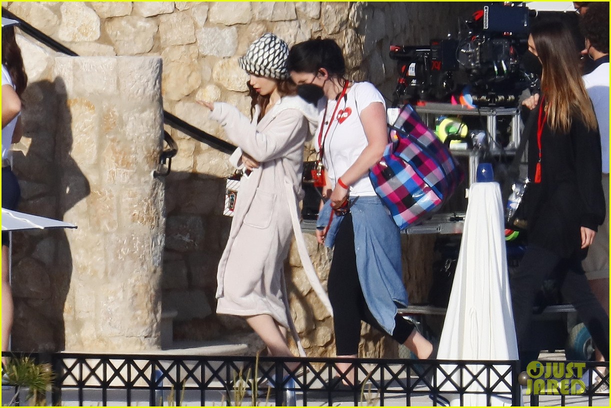 lily collins shooting emily in paris season two 35