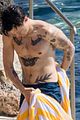 harry styles showers shirtless in italy 10