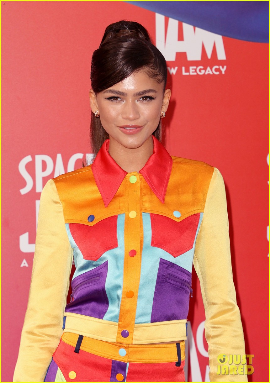 zendaya has legs for days at space jam premiere 03