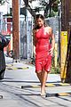 addison rae wears skin tight red dress for jimmy kimmel live 02