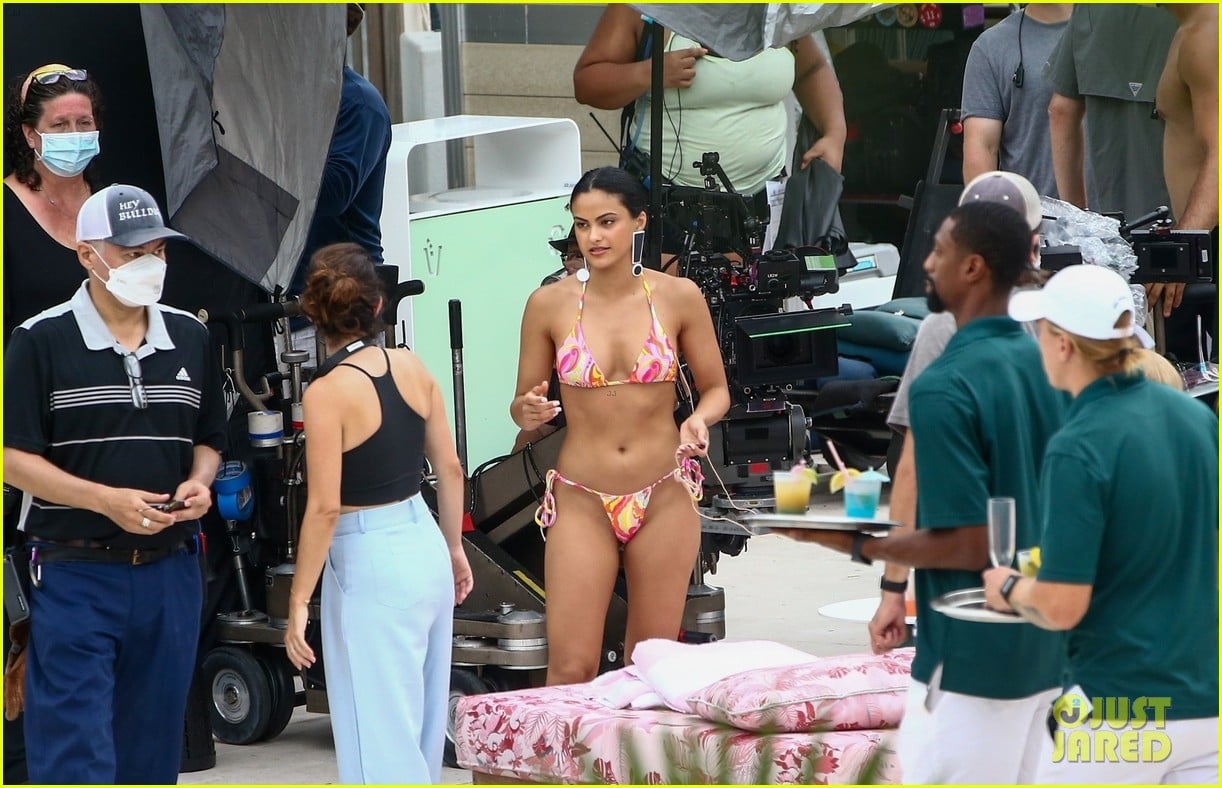 Camila Mendes & Maya Hawke Lounge In Swimwear While Filming New
