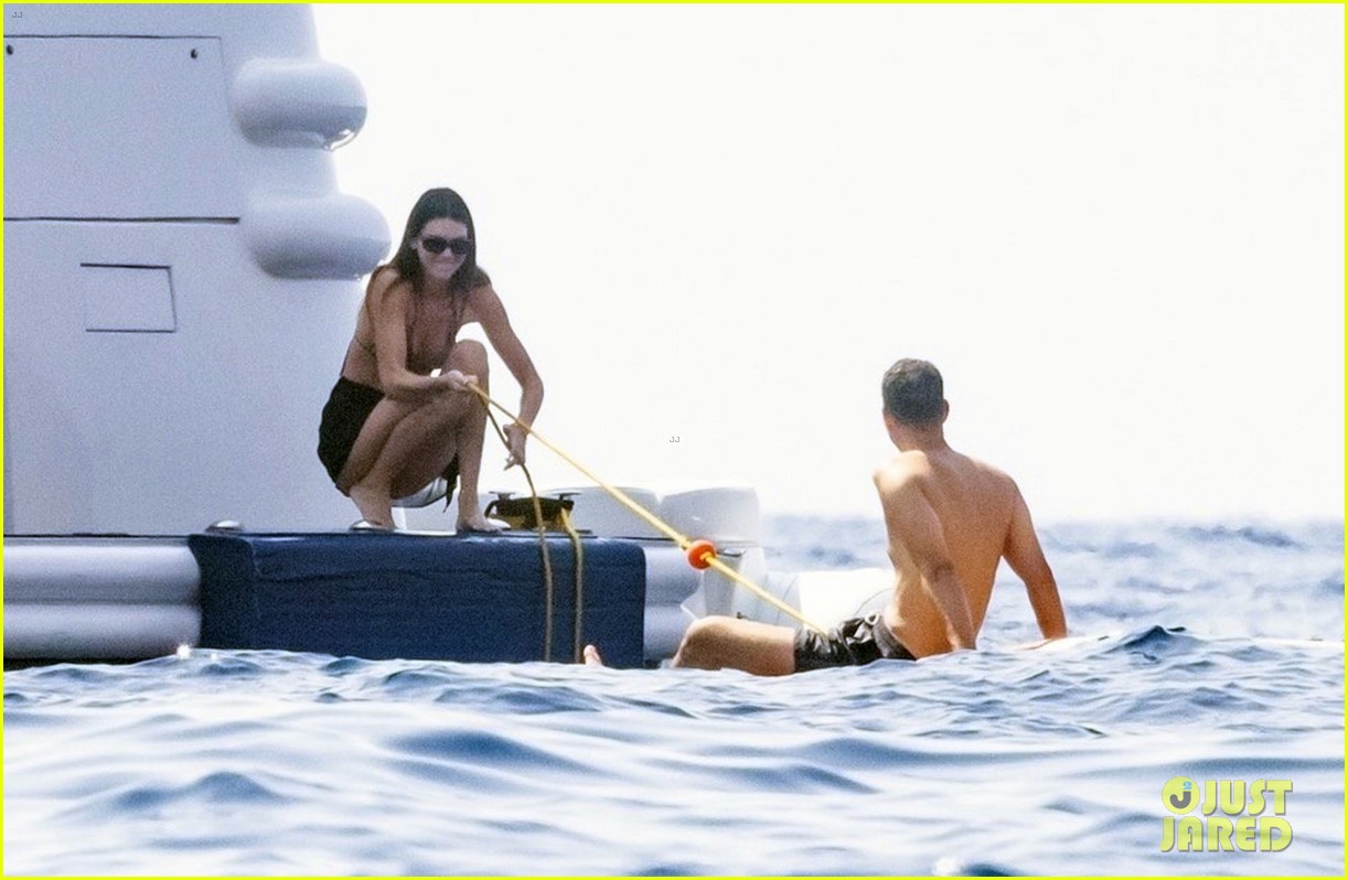 kendall jenner lounges on float in the water 17