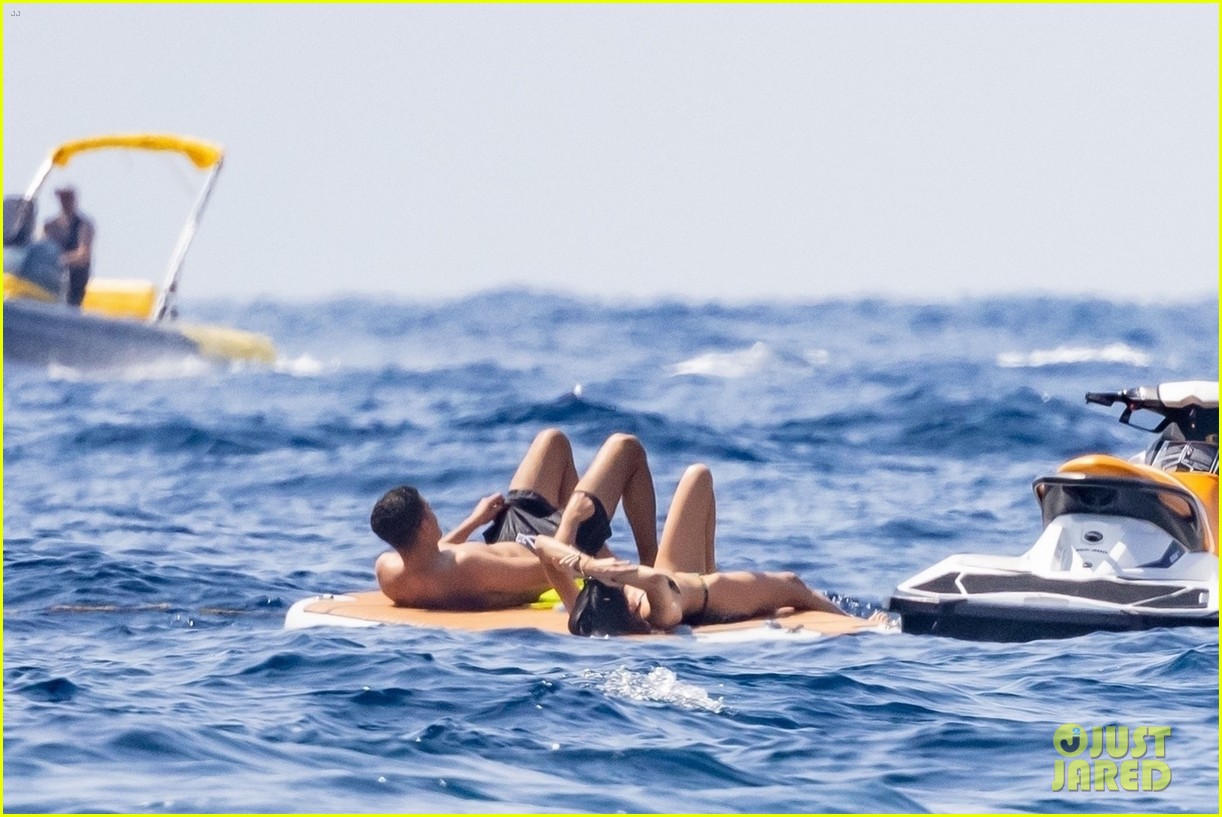 kendall jenner lounges on float in the water 55