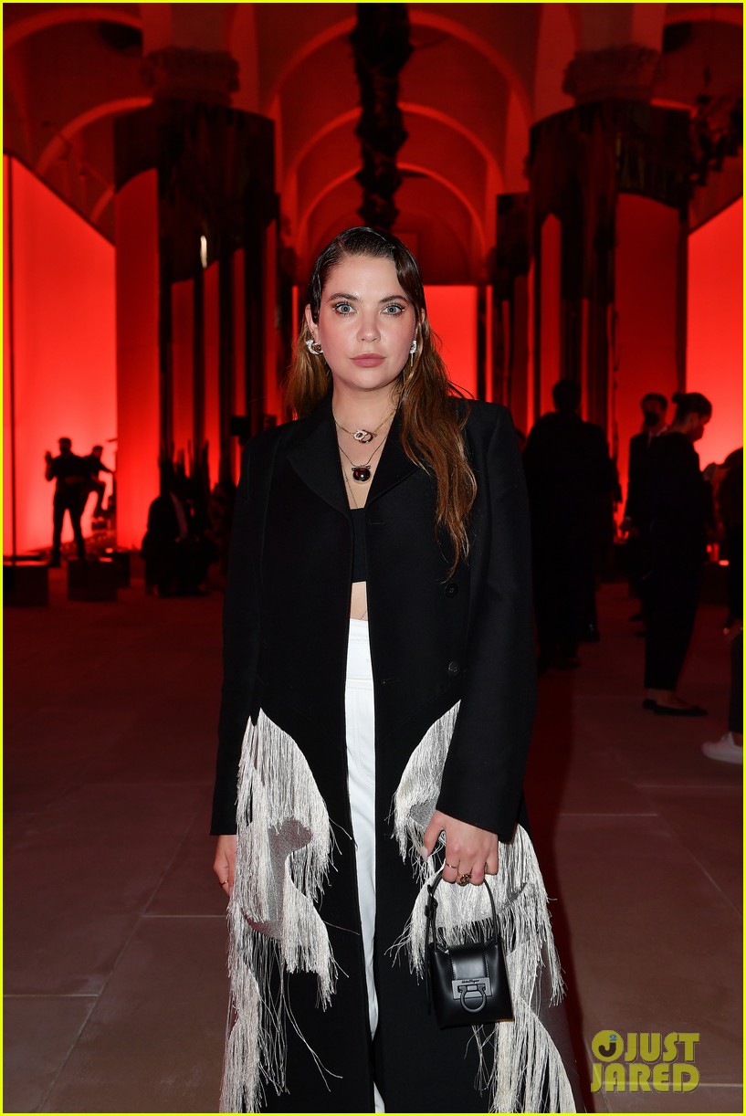ashley benson madelyn cline step out for salvatore ferragamo show in milan 05